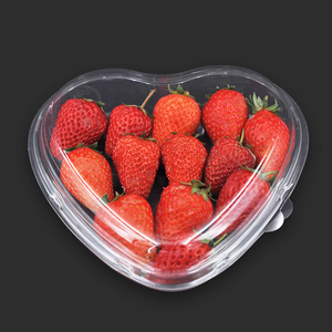 Boîte d'emballage de fruits et de cerises en forme de cœur en plastique PET blister jetable en forme de cœur - Product Image 3