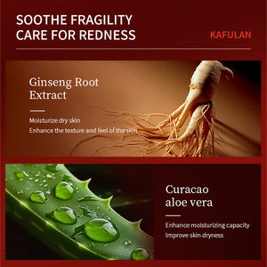 Blanqueador orgánico ginseng Aloe Vera Gel Suero facial Ácido hialurónico Cuidado DE LA PIEL Venta al por mayor Calmante Aceite de suero facial orgánico - Product Image 3