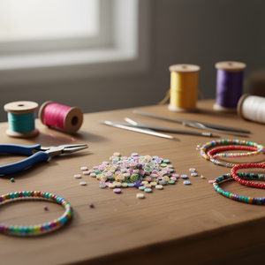 Ilan Abalorios Perline Multicolore con Simbolo della Pace 4x7mm per Creazione di Gioielli - Product Image 3