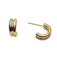 Boucles d'oreilles en laiton multicolores en forme de C haut de gamme comme accessoires de mode