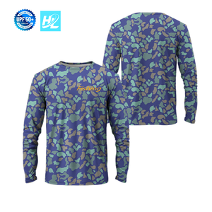 Camiseta de Pesca para Hombre, Ligera, Transpirable, de Secado Rápido, con Protección Solar <span class=keywords><strong>UPF</strong></span> 50, Manga Larga, Estampado por Sublimación, Tallas Grandes para Adultos - Product Image 6