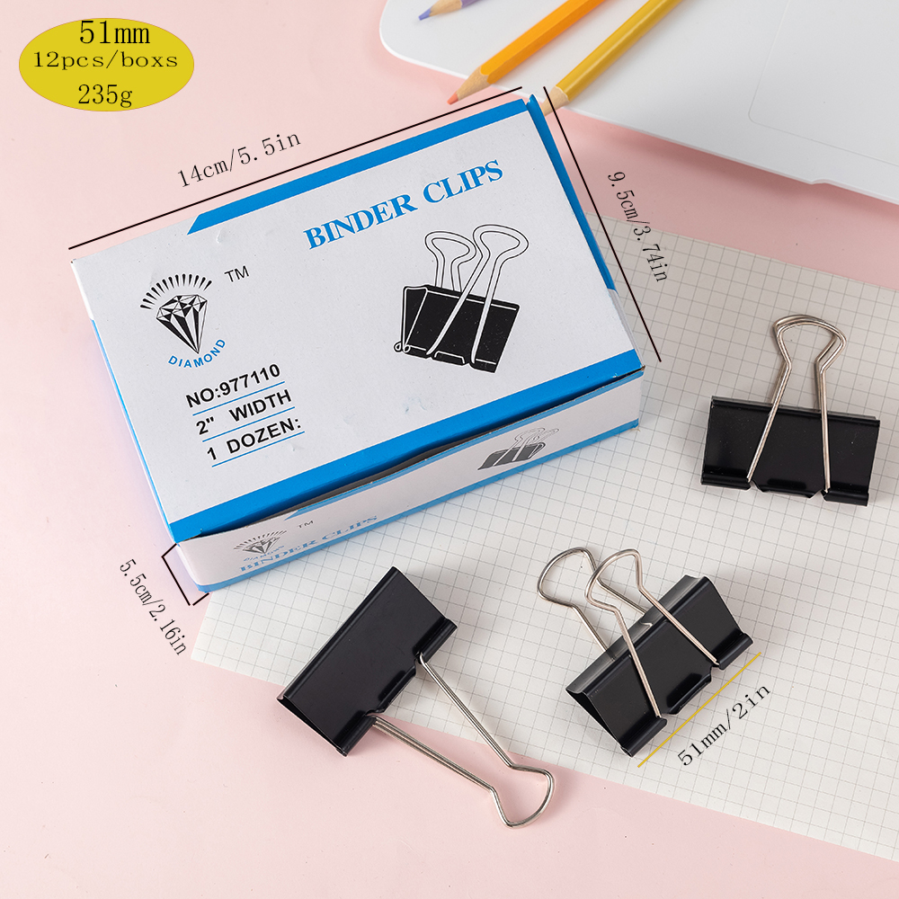 U Brands Classic Clips Set - 80 Count Black, White & Gold Paper Clips And Binder Clips For Office & Home - View #8