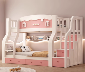 All Solid Wood Multi-Function Simple Design Non-Interference High <strong>Low</strong> Princess Children's Bunk <strong>Bed</strong> Household <strong>Double</strong> <strong>Bed</strong> - Product Image 1