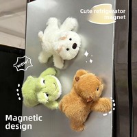 Jouet en peluche rembourré en fibre de polyester magnétique, poupée Capybara, poupée de chiffon West Highland Terrier, petit aimant de réfrigérateur d'anniversaire