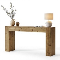 Console moderne personnalisée en bois massif, style créatif, luxe léger, haut de gamme, crème antique, pour chambre et salon, mobilier de maison