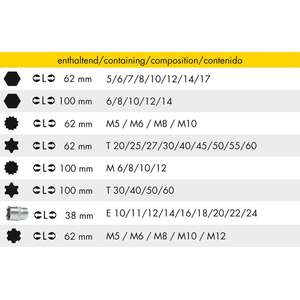 HEYTEC M 50829-52 Jeu de douilles de tournevis, 48 pièces. - Product Image 2
