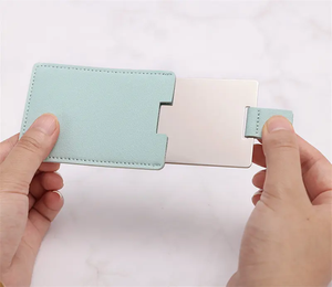 Biểu Tượng Tùy Chỉnh Mini Du Lịch Xách Tay Trang Điểm Gương Nhỏ Thép Không Gỉ Túi Gương - Product Image 4