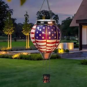Linterna <span class=keywords><strong>solar</strong></span> de jardín al aire libre de primera calidad IP65 Luz colgante LED impermeable Globo de aire caliente decorativo Iluminación <span class=keywords><strong>solar</strong></span> - Product Image 3