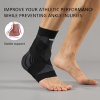 Attelle de cheville unisexe VBOSi 5047 avec stabilisateur, certifiée BSCI et FDA, réglable, pour la course, le cyclisme et la marche, protection complète