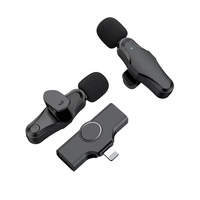K10 Microphone sans fil 2.4G BT5.2 Microphone à Clip 30M 10 heures en utilisant le Microphone sans fil