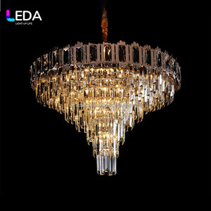LEDA Latest Design Luxury <b>LED</b> Metal <b>Crystal</b> Chandelier for Wedding and Hotel <b>Ceiling</b> Decorations - Product Image 3
