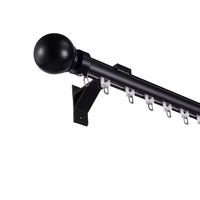 Rail de rideau moderne en aluminium, type tringle romaine, simple ou double couche, fixation murale ou plafond, glissière silencieuse et fluide, taille personnalisée