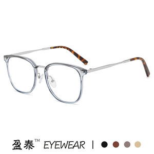 กรอบแว่นตา TR Metals Square ป้องกันแสงสีฟ้า สำหรับทุกเพศ เลนส์ PC แบบเต็มกรอบ - Product Image 4