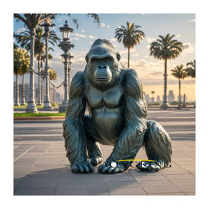 Yaşam boyutu bronz pirinç penguen heykeli Metal döküm hayvan heykel bahçe dekor için - Product Image 6