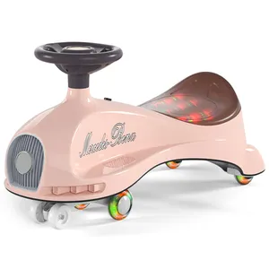 عربة أرجوحة للأطفال مزودة بإضاءة LED وعجلات وامضة يركبها الأطفال والفتيات والدراجة التي تعمل بالدفع الانزلاقي للأطفال