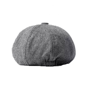 Casquettes en Tweed de haute qualité pour femmes et hommes, bérets octogonaux à Logo personnalisé - Product Image 4