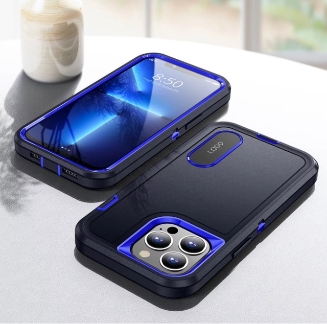 Triple Layer Defense Heavy Duty Defend Grade Mobile Phone Cases for iPhone 16 15 Pro Max Anti-Drop Phone Case for Samsung S23