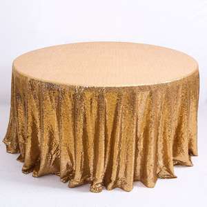 Modern Crocheted Round & Square <b>Table</b> Cloth <b>for</b> <b>Outdoor</b> Weddings Christmas with <b>Small</b> Sequin Overlay Stylish Cloth - Product Image 2