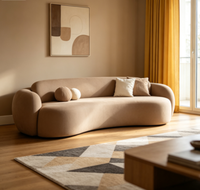 Canapé monoplace compressé sous vide, en éponge lavable, design pliable peu encombrant, tissu mat, forme incurvée, mobilier de maison amovible