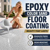 Revêtement de sol époxy effet marbre brillant, sable coloré, autonivelant, haute dureté, baril de 20 kg, utilisation intérieure/extérieure, Taiyan