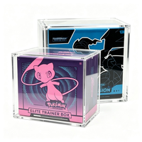 Boîte de rangement transparente en acrylique anti-jaunissement pour boîtes d'entraînement Elite de jeux de cartes à collectionner