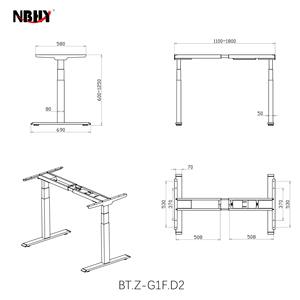 Escritorio De Pie ajustable de doble motor eléctrico moderno, muebles de columna ascendente para oficina, escritorio convertible para sentarse - Product Image 6