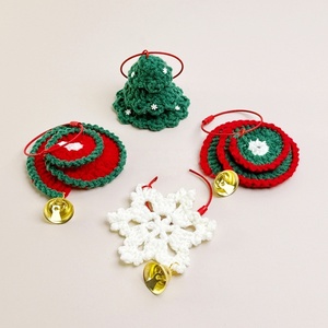 Hot Bán Giáng Sinh Vải Dệt Trang Trí <span class=keywords><strong>Xmas</strong></span> Cây Gió Chimes Bông Tuyết Treo Trang Trí Sang Trọng Móc Khóa Đồ Chơi - Product Image 3