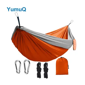 YumuQ 2023定制便宜的1或2人便携式条纹吊床户外旅行休闲床
