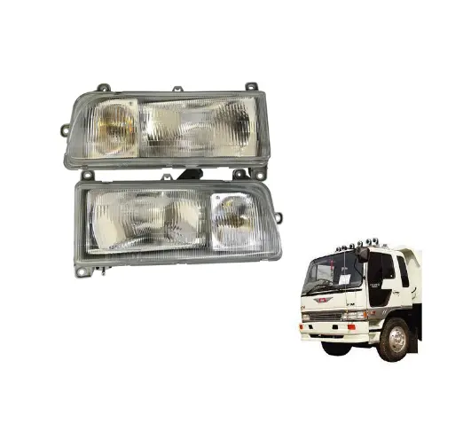 Lampu truk Aksesori lampu depan bagian truk krom lampu depan untuk Hino FM3M/FM2K seri kemasan netral atau OEM kemasan 300