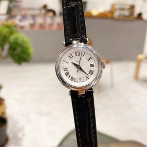 Montre pour femme en acier inoxydable, bracelet or rose, 28 mm, cadran rond analogique à quartz, élégante et tendance, avec chiffres romains - Product Image 3