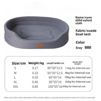 Matelas pour chien en tissu Oxford avec housse amovible, résistant à l'humidité et aux morsures, conçu pour la sieste toute saison