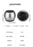 Mini-enceinte portable en métal avec basses puissantes, prise en charge de la carte TF, sans fil, petit caisson de basses pour l'extérieur
