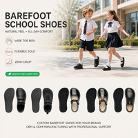 Chaussures d'école pieds nus pour enfants, avec large espace pour les orteils, zéro dénivelé, respirantes, adaptées à la forme du pied, baskets souples antidérapantes pour garçons et filles