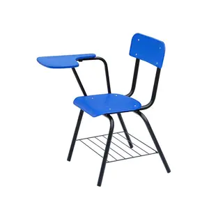 Fabrika plastik sandalye okul çalışma koltuklar yazma pedi satılık