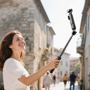 Jopree Y25 <span class=keywords><strong>Pro</strong></span> Mini trépied léger avec rotule 360°, perche à <span class=keywords><strong>selfie</strong></span>, 177g, 5 sections, 65cm, pliable, pour appareil photo hybride, griffe porte-accessoire, en aluminium - Product Image 1