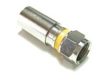 Conectores de Compresión para Cable Coaxial RG6 RG59, 75 Ohmios, Tipo F, Latón, RF