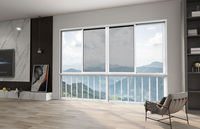 Ventanas Abatibles Insonorizadas de Aluminio con Rotura de Puente Térmico, Diseño Moderno de Borde Estrecho, Vidrio Templado, Sistema de Decoración para el Hogar, Marca Deyu, Hechas a Medida