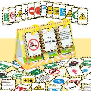 Tarjetas Educativas de Tráfico para Preescolar, de Doble Cara, 72 Piezas, Tarjetas con Señales de Tráfico, Tabla de Volteo para Niños - Product Image 2