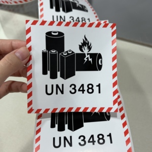Custom Durable Adhesive Battery Shipping <b>Labels</b> (UN3481) – Warning Stickers for Safe and Compliant <b>Packaging</b> and Transport - Product Image 3