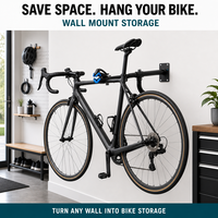 Support mural pour vélo pivotant et réglable à dégagement rapide, pince anti-rayures en ABS, vis d'expansion robustes pour garage
