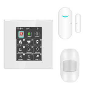 Interruptor WIFI de pared inteligente con alarma táctil LCD L8 de alta calidad con 3 sensores de puerta inalámbricos y 3 detectores de movimiento que funcionan con la aplicación Tuya - Product Image 4
