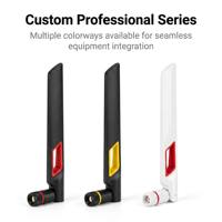 Antena de Goma Amarilla y Negra 3G 4G LTE 5G Wifi, Antena Omnidireccional de Goma para Equipos IoT, Conector RP-SMA Macho para Computadora