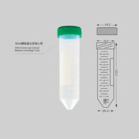Tubes de centrifugation coniques de 50 ml avec bouchons à vis pour le stockage et la centrifugation d'échantillons de laboratoire
