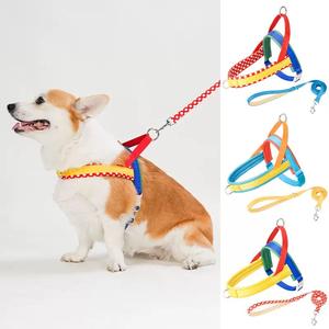 ネオプレン + ナイロン犬用ハーネスリーシュ付きカスタムパーソナライズカラー & ロゴ卸売工場価格 - Product Image 1