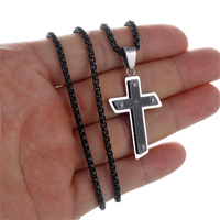 Colliers pour hommes en acier inoxydable PVD avec pendentifs religieux (Vœu de prière, verset biblique, croix) – Bijoux de mode raffinés