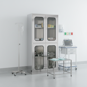 <span class=keywords><strong>Armoire</strong></span> à <span class=keywords><strong>pharmacie</strong></span> en métal pour bureau, <span class=keywords><strong>armoire</strong></span> de <span class=keywords><strong>cuisine</strong></span> en acier inoxydable, facile à nettoyer, multifonctionnelle avec serrure à clé pour usage commercial - Product Image 6