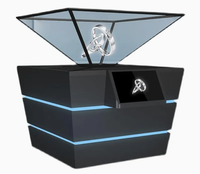 Gabinete de caja de proyector de holograma de pirámide 3D directo de fábrica para sala de exposiciones de joyería exposiciones de museo