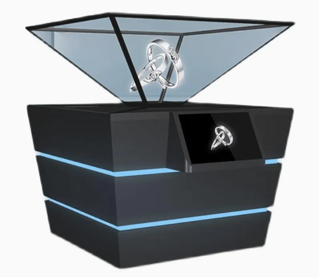 Factory Direct 3D Pyramid Hologram Projector case Cabinet for Jewelry Exhibition Hall  Museum Exhibitions