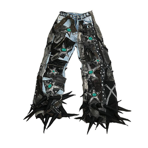 DiZNEW Plus Size Jeans Low Moq Custom Designer Streetwear 2025 Jeans di tendenza alla moda per giovani uomini - Product Image 1