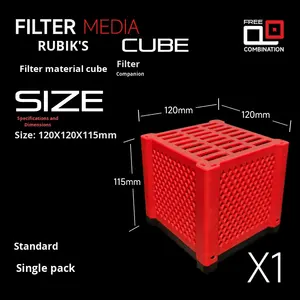 Boîte <span class=keywords><strong>magique</strong></span> jaune filtre à charbon actif Purification de l'eau Cube boîte de rangement pour réservoir de poissons retrait de l'eau accessoire d'aquarium - Product Image 6